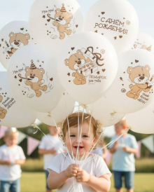 Игрушечный мишка - набор воздушных шаров