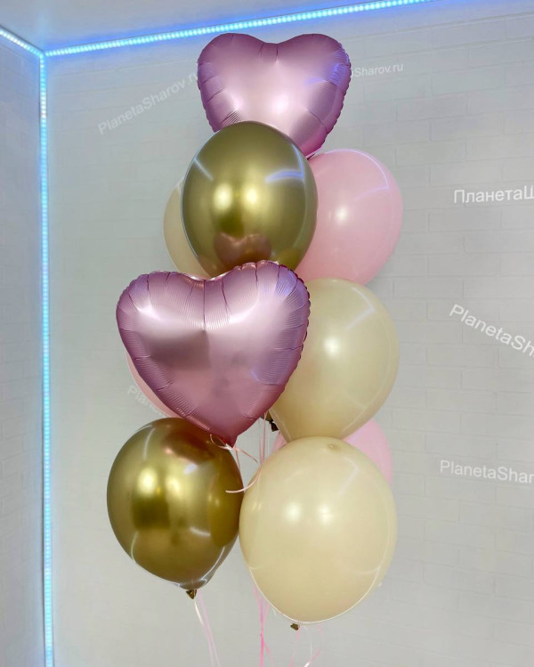 Нежный фонтан из шаров