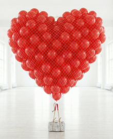 Запуск шаров из сетки в виде сердца