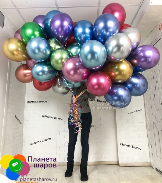 Связка 50 хромированных шаров 