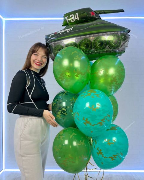 Связка 21 шар милитари