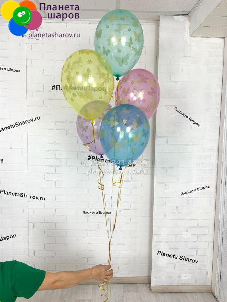 Шар с рисунком бабочек 