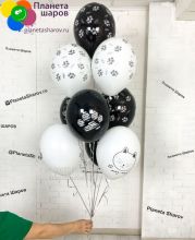 Фонтан из шаров с котиками 