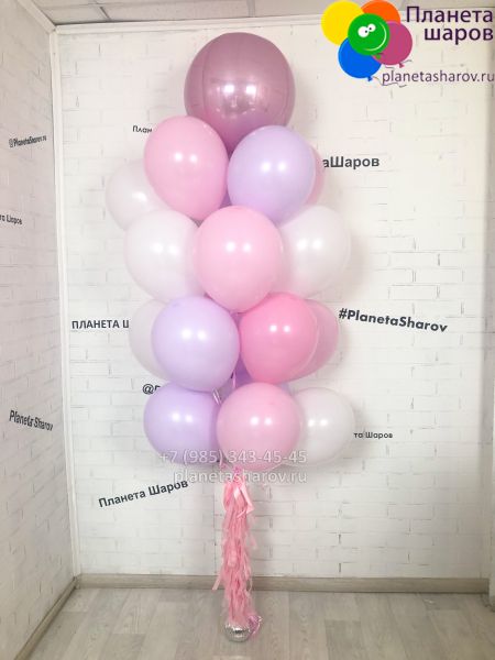 Розовый фонтан со сферой 