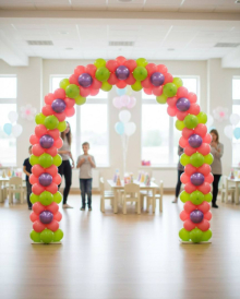 Цветочная арка из шаров