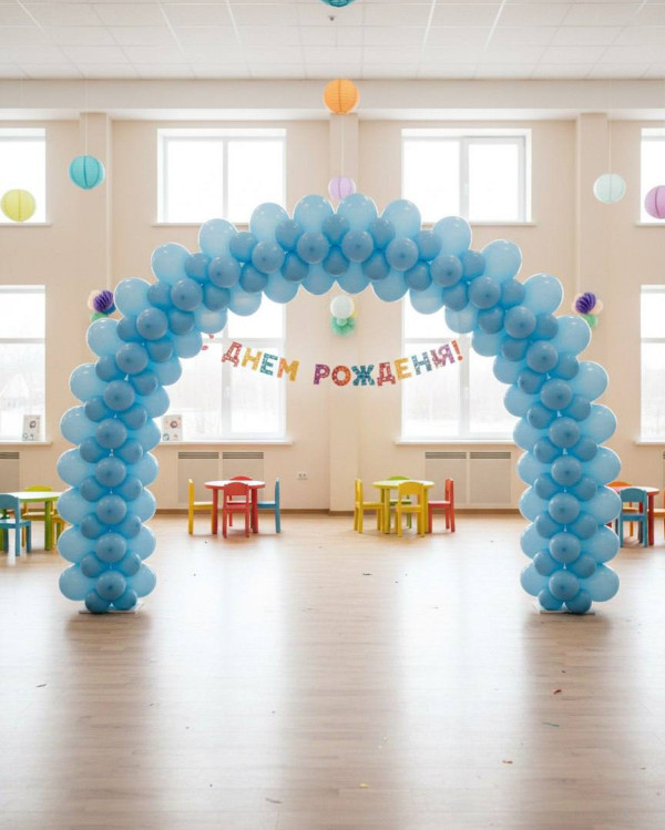 Плоская арка из шаров