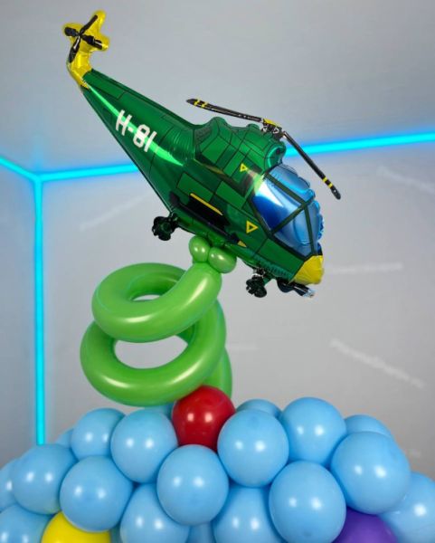 Цифра 6 из шаров для мальчика