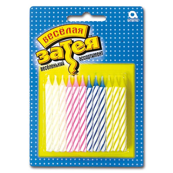 Свечи д/торта ассорти 24шт/V