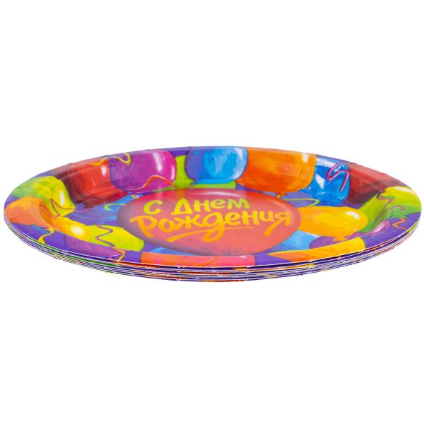 Тарелка С ДР Шары 17см 8шт/A