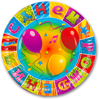 Тарелка бум С ДР Мозаика 17см 6шт/G