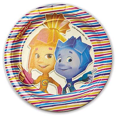 Тарелка Фиксики 17см 8шт/A