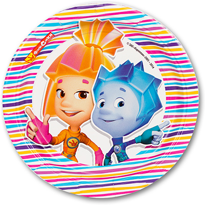 Тарелка Фиксики 17см 8шт/A