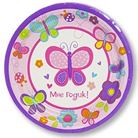 Тарелка 1-й ДР Девочка 17см 8шт/A