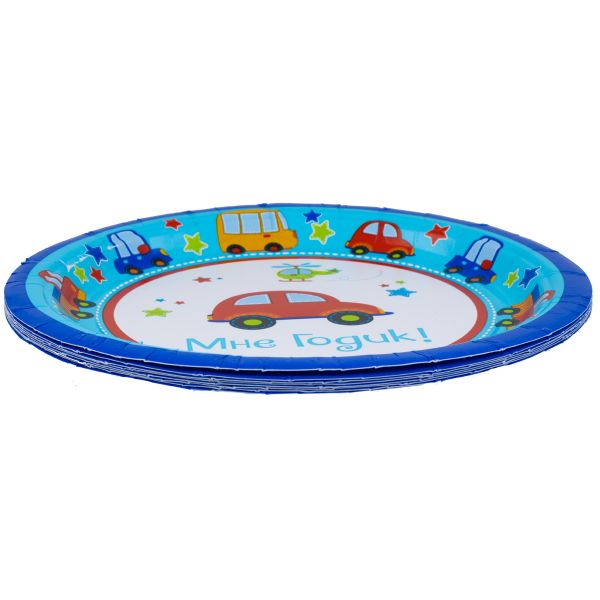 Тарелка 1-й ДР Мальчик 17см 8шт/A