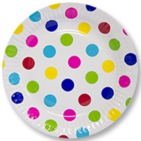 Тарелка бум Горошек мульти 17см 6шт/G