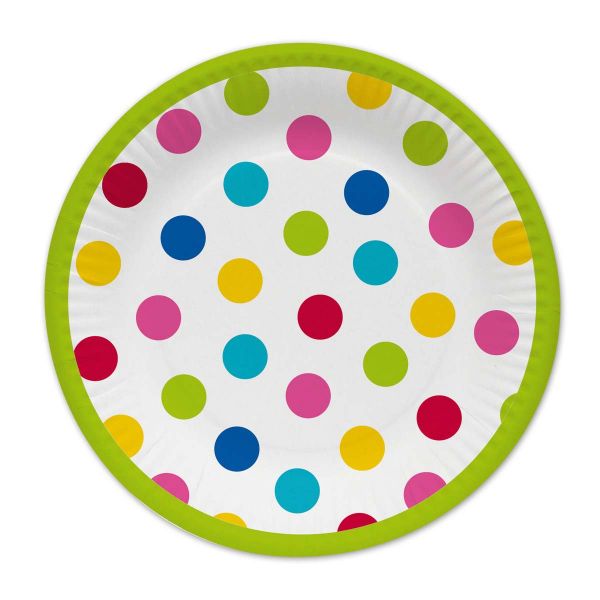 Тарелка бум Горошек мульти 23см 6шт/G