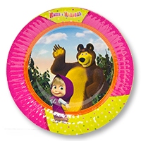 Тарелка бум Маша и Медведь 17см 6шт/G