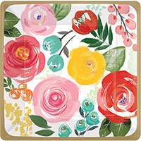 Тарелка Цветочный Вальс 17см квад 8шт/A