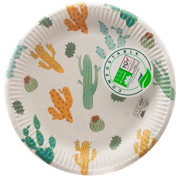 Тарелка ЭКО Кактус 23см 8шт/P