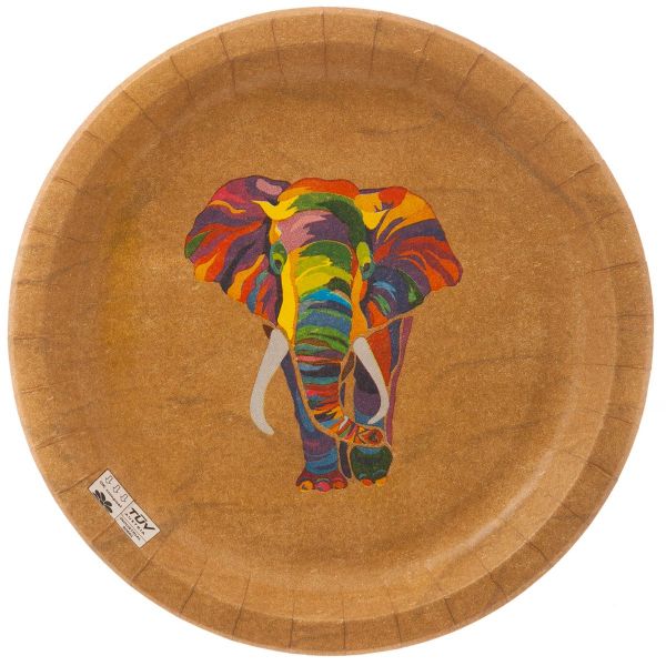 Тарелка ЭКО Слон Радужный 23см 8шт/P