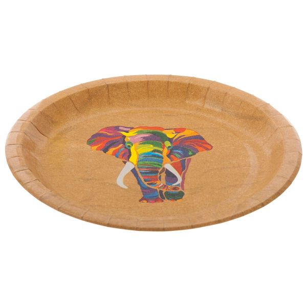 Тарелка ЭКО Слон Радужный 23см 8шт/P