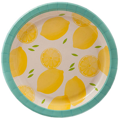 Тарелка Лимоны 23см 8шт/Р