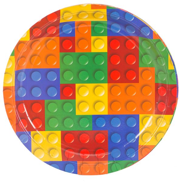Тарелка бум Конструктор 23см 6шт/G