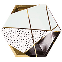 Тарелка фигурная Мятная Роскошь 23см6штG