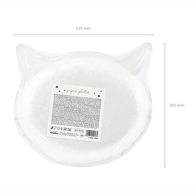 Тарелка бум Кошка черн 22см 6шт/PD