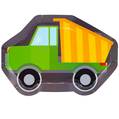 Тарелка фигурная Самосвал 25см 6шт/G