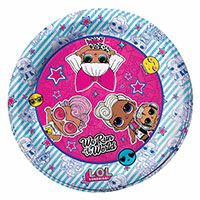 Набор тарелок куклы ЛОЛ паттерн 18см 6шт