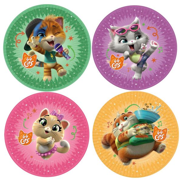 Тарелка 44 Котёнка 23см 8шт/A