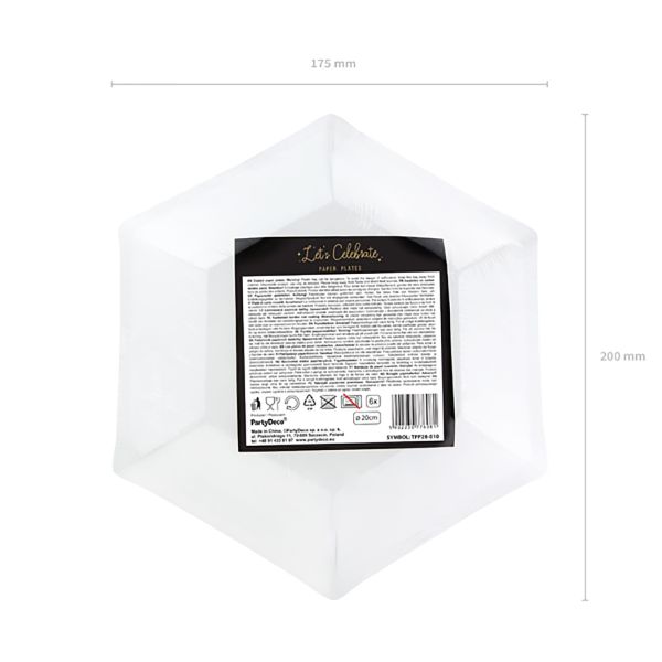 Тарелка Black&Gold Искры 20см 6шт/PD