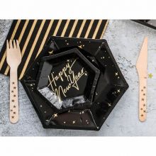Тарелка Black&Gold Искры 20см 6шт/PD