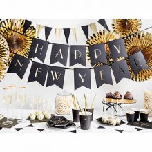 Тарелка Black&Gold Искры 20см 6шт/PD