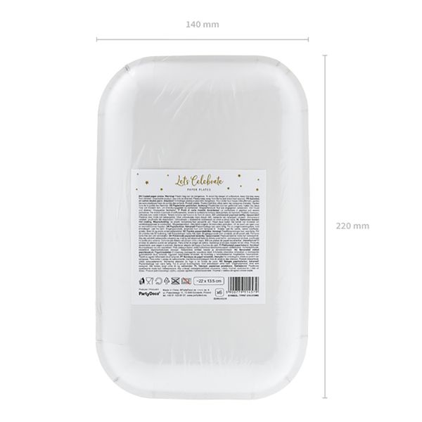 Тарелка Black&Gold Линии 13,5х22см6шт/PD