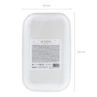 Тарелка Black&Gold Линии 13,5х22см6шт/PD