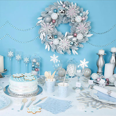 Тарелка Снежинка перламутр 23см 8шт/N