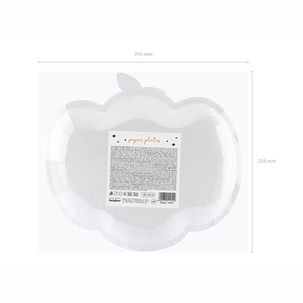 Тарелка фигур HWN BOO Тыква 25см 6шт/PD