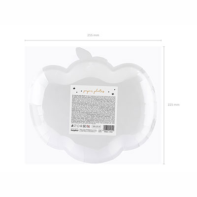 Тарелка фигур HWN BOO Тыква 25см 6шт/PD