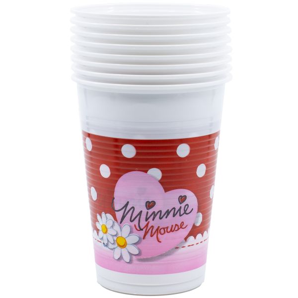 Стакан пласт Минни Ромашки 200мл 8шт/Р