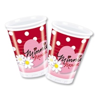 Стакан пласт Минни Ромашки 200мл 8шт/Р