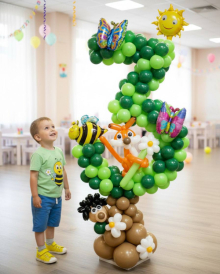 Цифра из шаров на 3 года