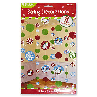 Гирлянда верт Снеговик Веселый 1,8м 8штA