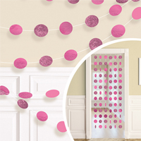 Гирлянда Круги Brt Pink блеск 2,1м 6шт/A