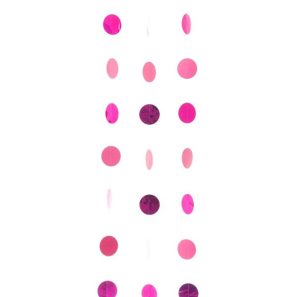 Гирлянда Круги Brt Pink блеск 2,1м 6шт/A