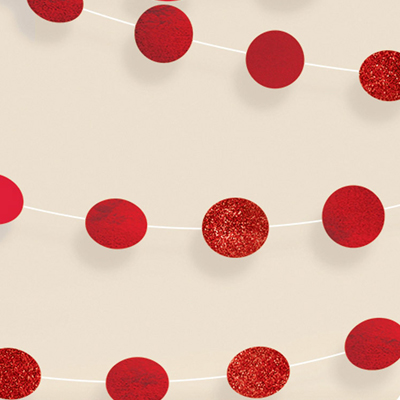 Гирлянда Круги Appl Red блеск 2,1м 6шт/A