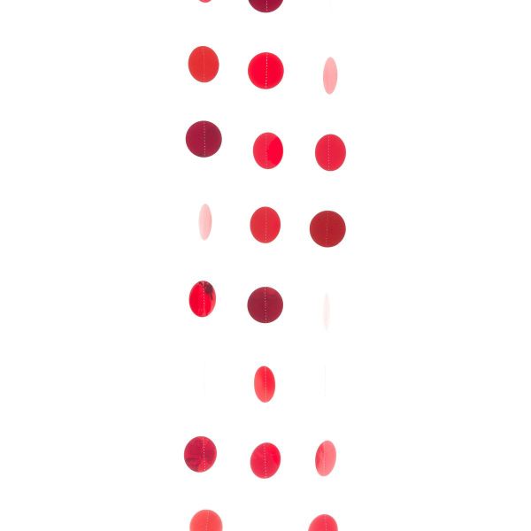 Гирлянда Круги Appl Red блеск 2,1м 6шт/A