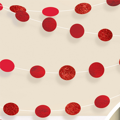 Гирлянда Круги Appl Red блеск 2,1м 6шт/A