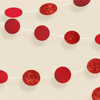 Гирлянда Круги Appl Red блеск 2,1м 6шт/A